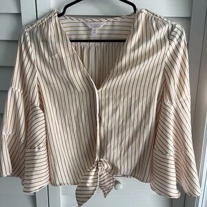 Lauren Conrad gold striped top